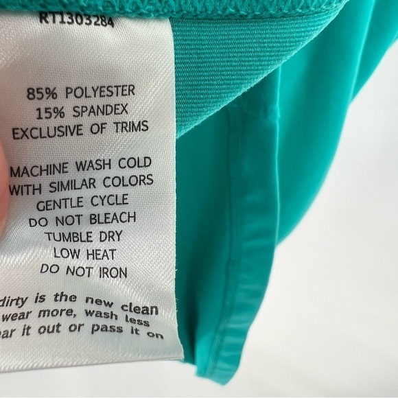 Toad&Co Dress Womens Small Tech Tomboy Racerback Shelf Bra Pocket Stretch Teal - Picture 9 of 12